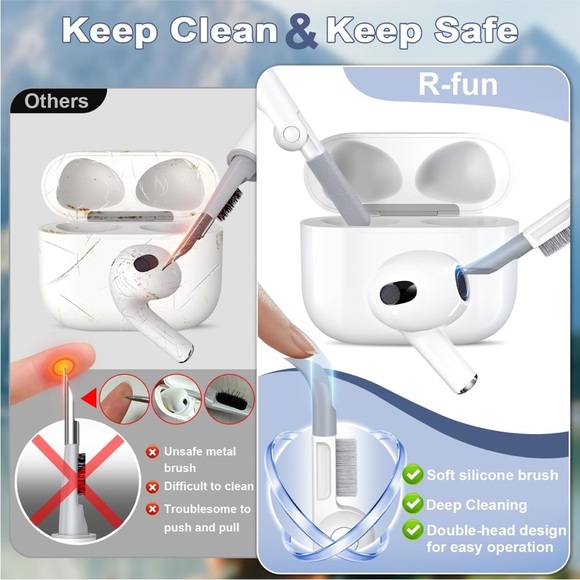 AirPods 3 GEN Case Cover, Silicone Protective Accessories Skin w/Keychain
0120 - Picture 5 of 7